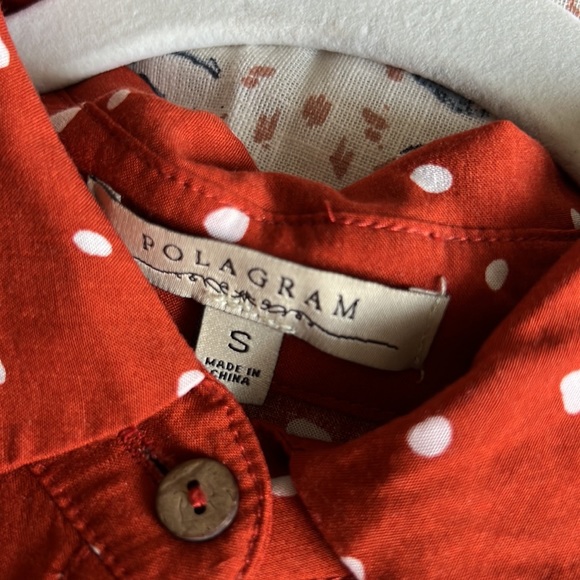 Red Polka Dot Button-up Top - Picture 5 of 8